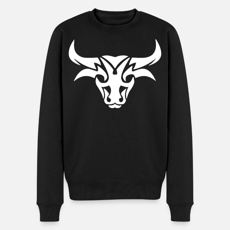 Bull design - Men's Premium Organic Jumper - black
