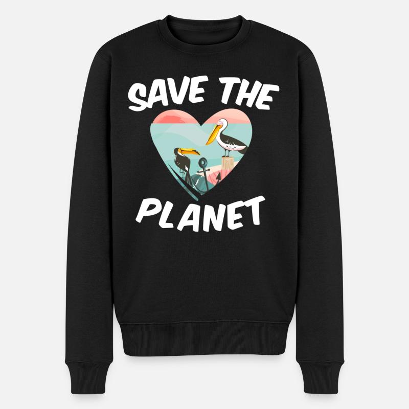 Save The Planet - Pull Premium bio Homme - noir