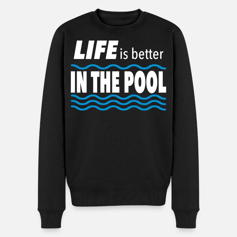 Piscine - Pull Premium bio Homme - noir