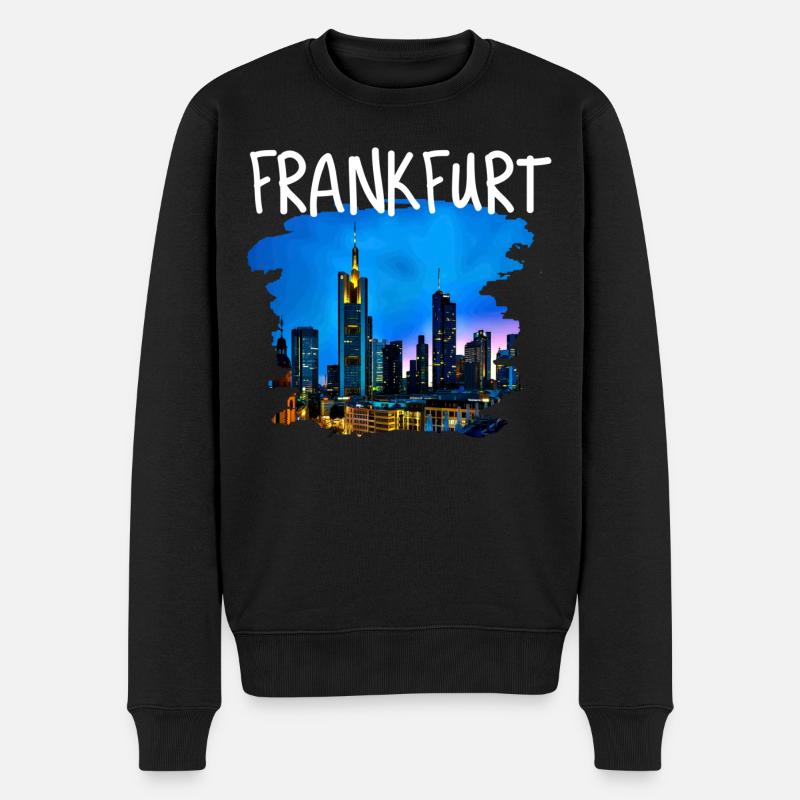 Skyline de Francfort - Pull Premium bio Homme - noir