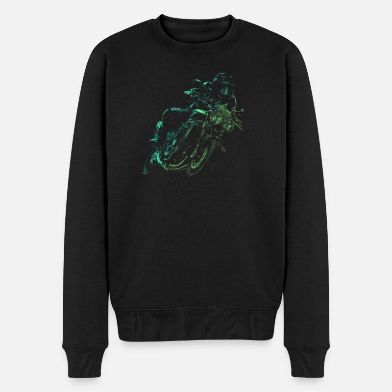 motorrad - Männer Premium Bio Pullover - Schwarz