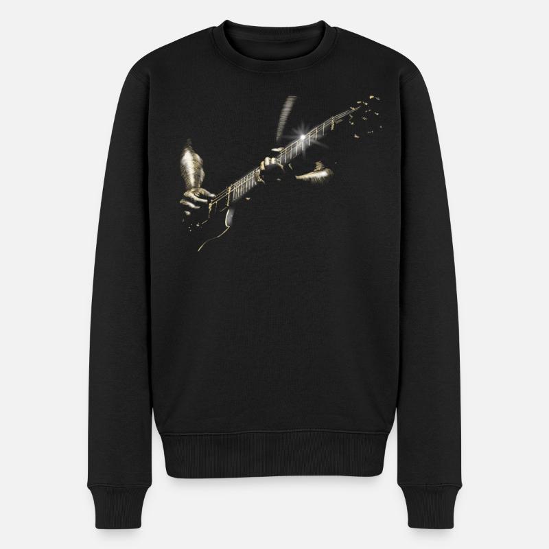 Guitarist - Ekologiczna męska bluza Premium - czarny
