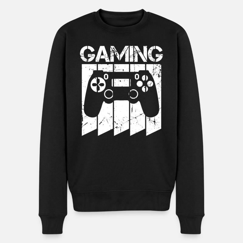 Gaming Gaming Gaming Gaming Gaming Gaming Gaming - Pull Premium bio Homme - noir