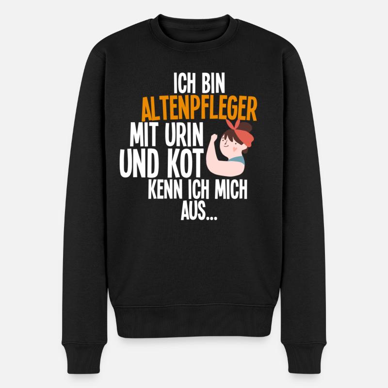 Altenpfleger - Männer Premium Bio Pullover - Schwarz