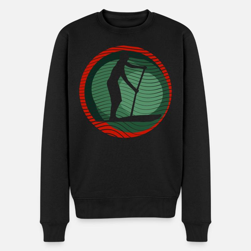 SUP - Surfing - Männer Premium Bio Pullover - Schwarz