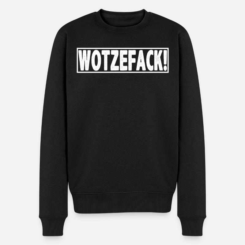 WOTZEFACK! - Pull Premium bio Homme - noir