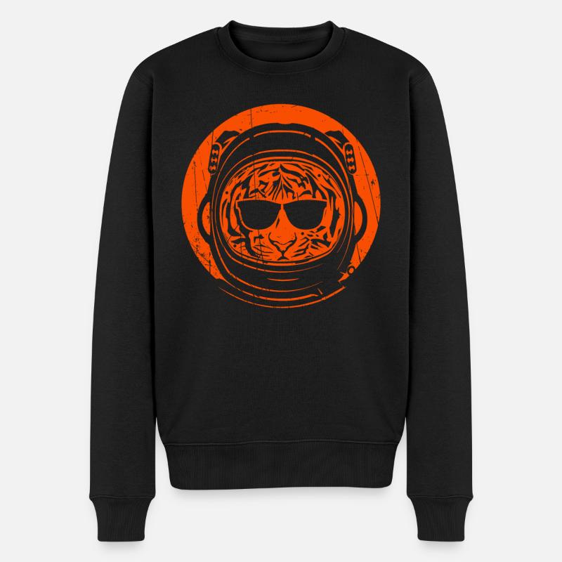 Tigre astronaute - Pull Premium bio Homme - noir