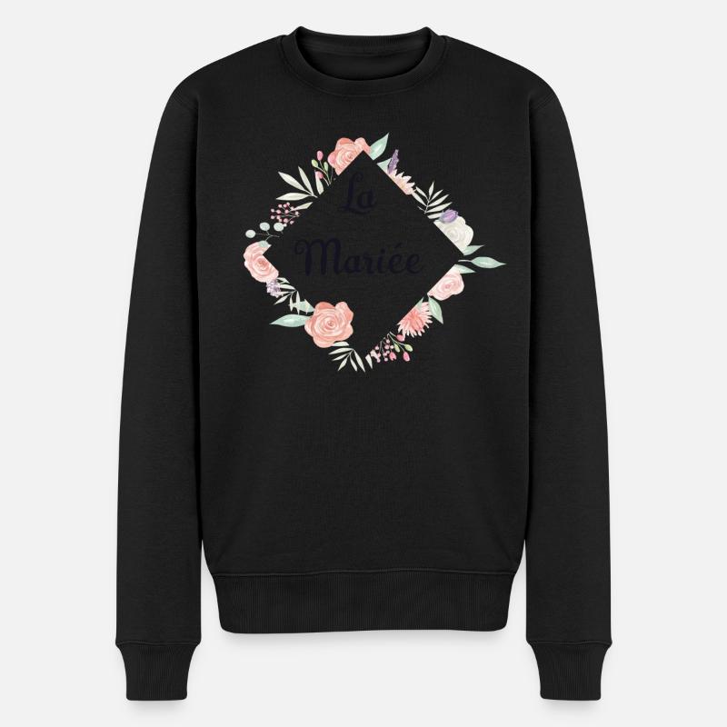 Fleurs Romantiques La Mariée - Pull Premium bio Homme - noir