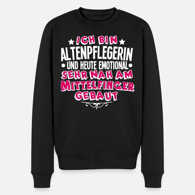 Altenpflegerin - Männer Premium Bio Pullover - Schwarz