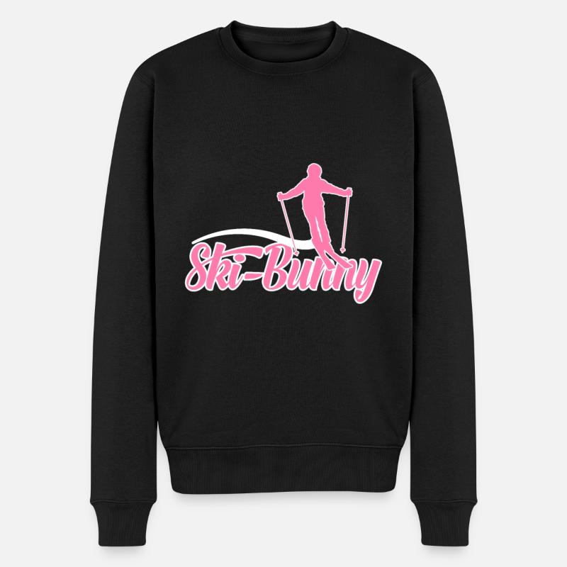 Ski-Hase - Männer Premium Bio Pullover - Schwarz