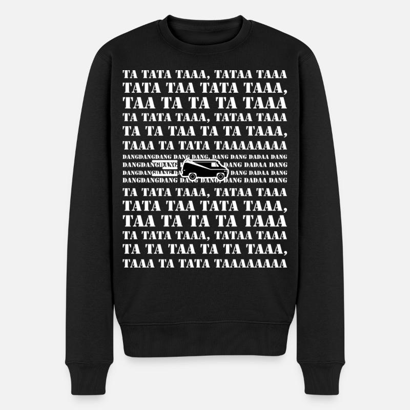 Berühmte TV-Serie der 80er Jahre - Team A mit Van - Männer Premium Bio Pullover - Schwarz