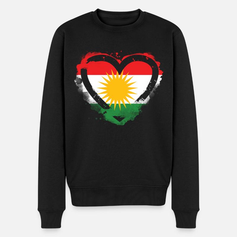 Kurden Kurdistan - Männer Premium Bio Pullover - Schwarz
