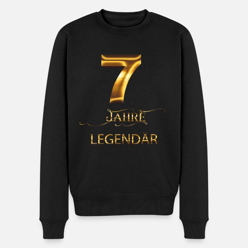 7 Jahre Legendär - Männer Premium Bio Pullover - Schwarz