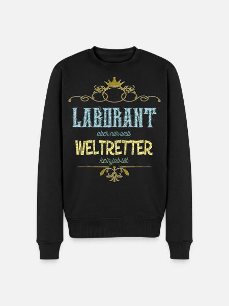 Laborant Weltretter - Männer Premium Bio Pullover - Schwarz