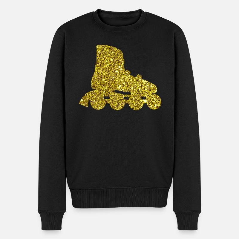 Gold Inline Skate - Männer Premium Bio Pullover - Schwarz