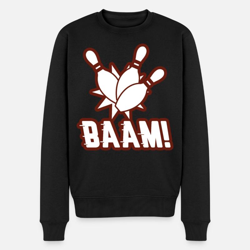 Bowling - Männer Premium Bio Pullover - Schwarz