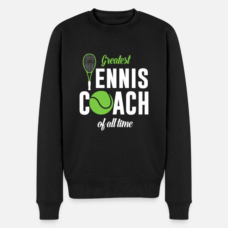 Largest tennis coach ever - Men's Premium Organic Jumper - black