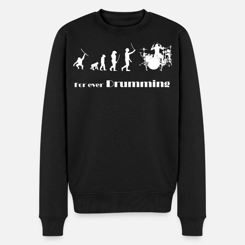 Evolution - For ever drumming - Men's Premium Organic Jumper - black