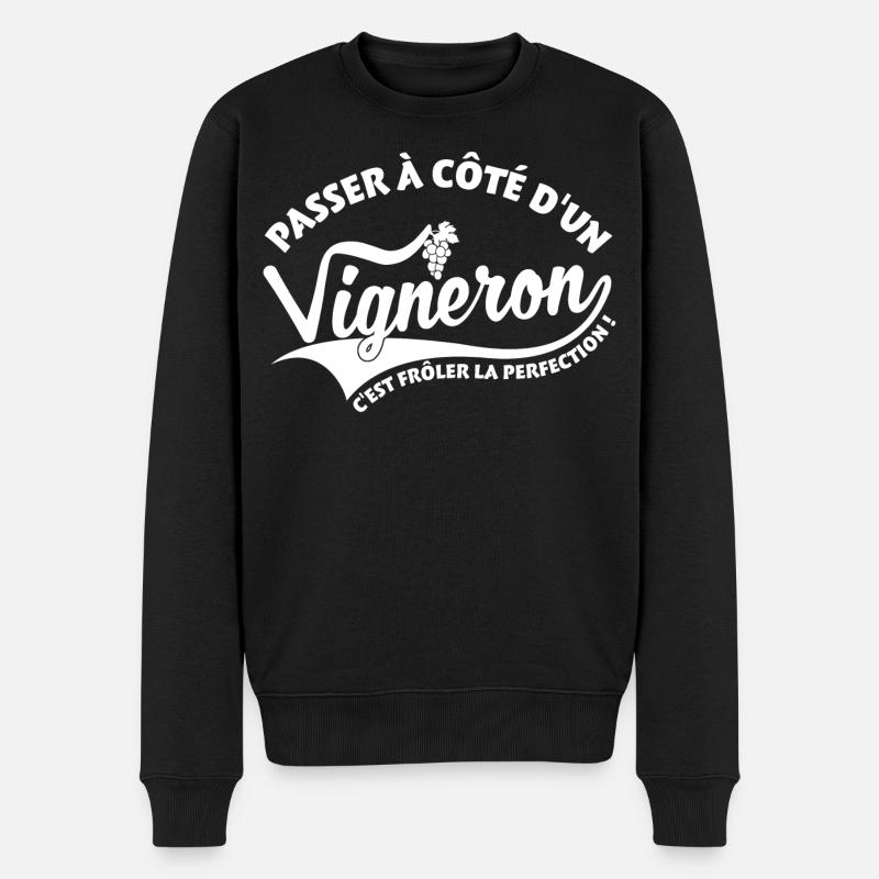 Vigneron Perfection - Pull Premium bio Homme - noir