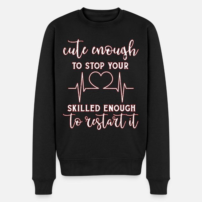 Arzt - Männer Premium Bio Pullover - Schwarz