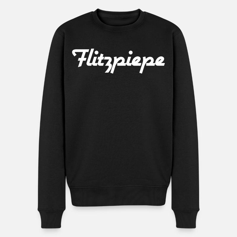Flitzpiepe - Männer Premium Bio Pullover - Schwarz