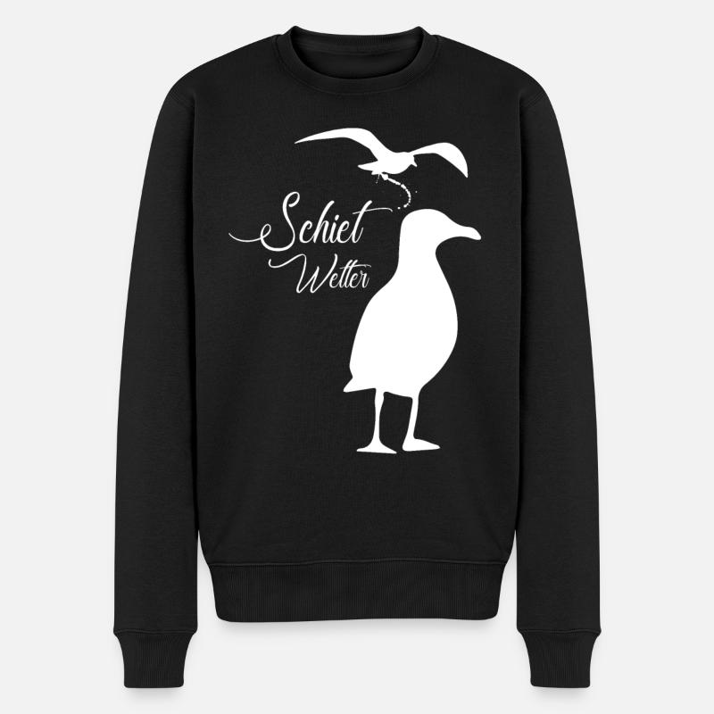 Schietwetter - Männer Premium Bio Pullover - Schwarz