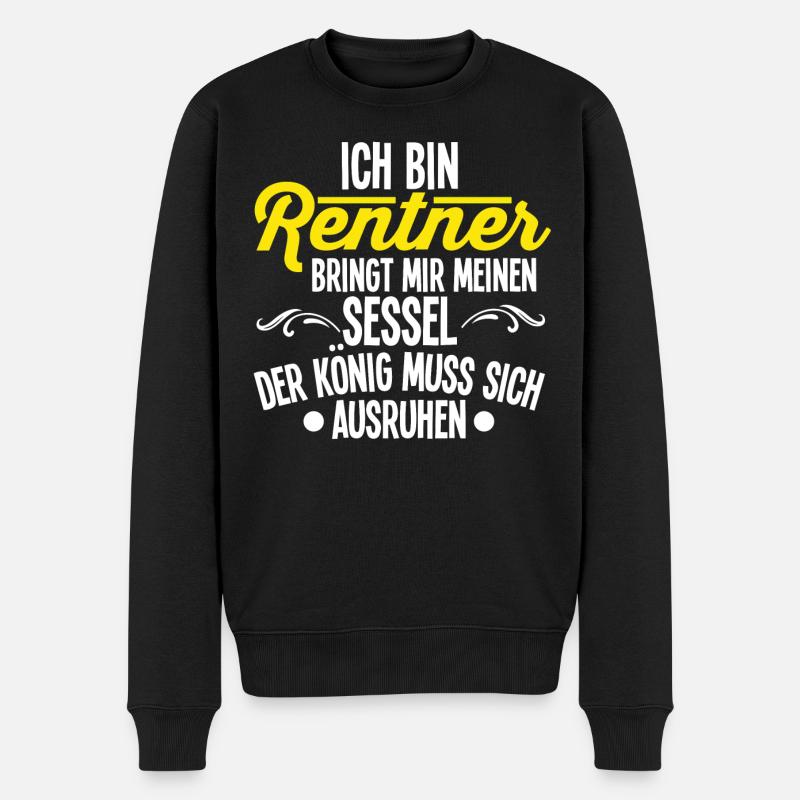 Rentner - Männer Premium Bio Pullover - Schwarz