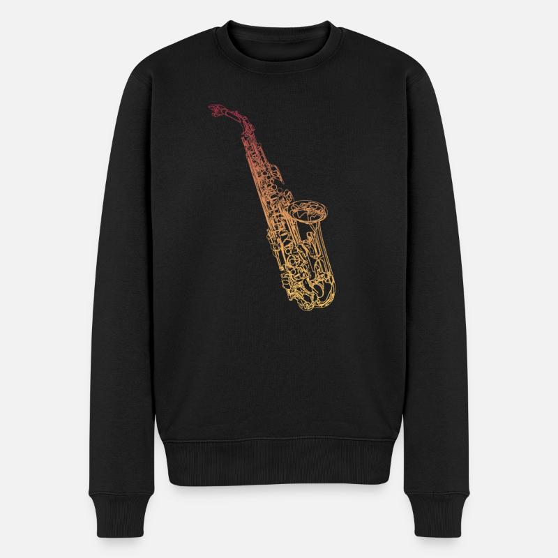 Saxophone ténor - Pull Premium bio Homme - noir