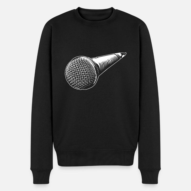 microphone - Pull Premium bio Homme - noir