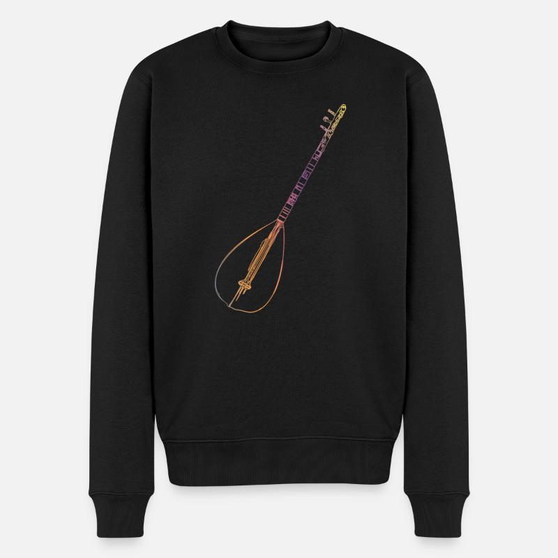 Türkische Musik - Männer Premium Bio Pullover - Schwarz