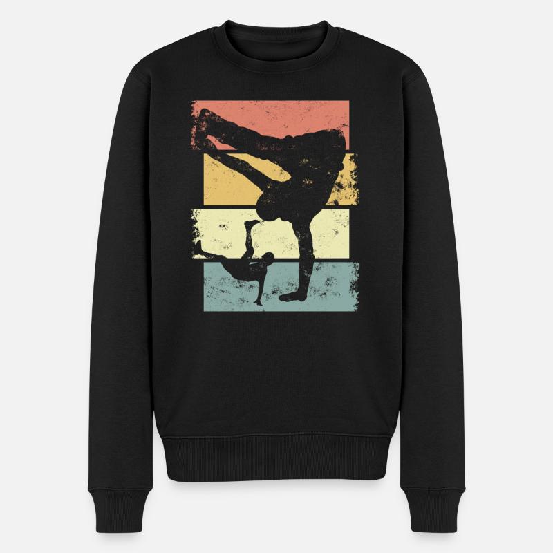 Breakdance - Männer Premium Bio Pullover - Schwarz