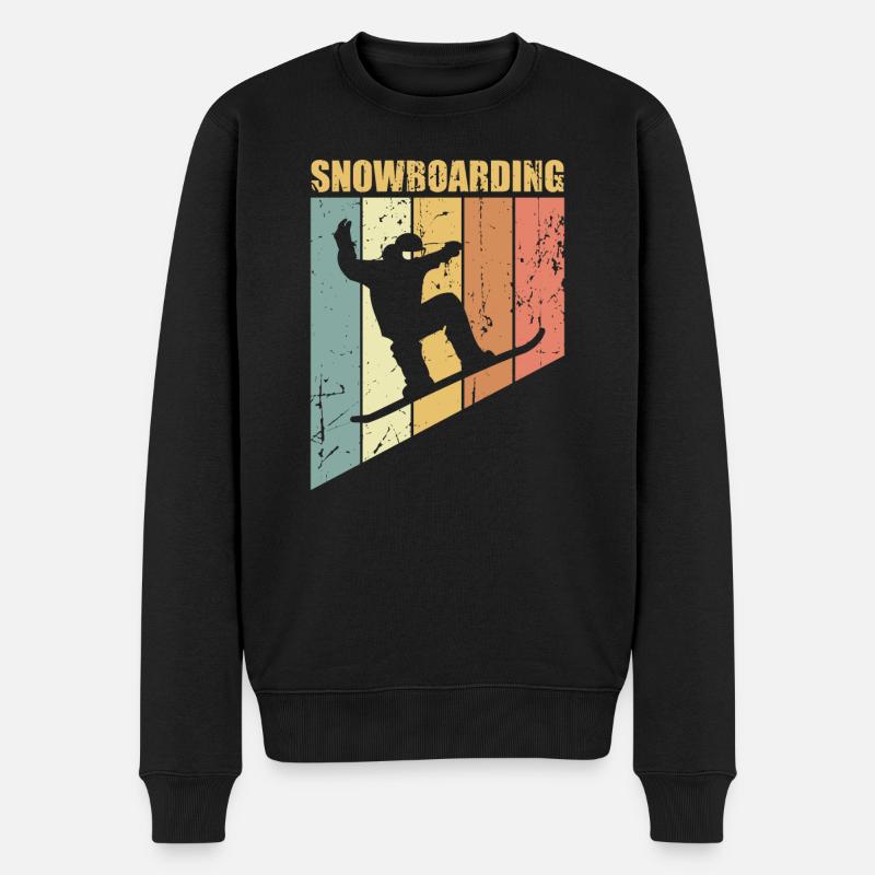 Snowboarding Snowboarding Snowboarding - Männer Premium Bio Pullover - Schwarz