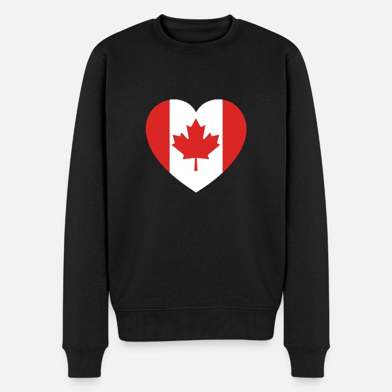 Un cœur pour le Canada - Pull Premium bio Homme - noir
