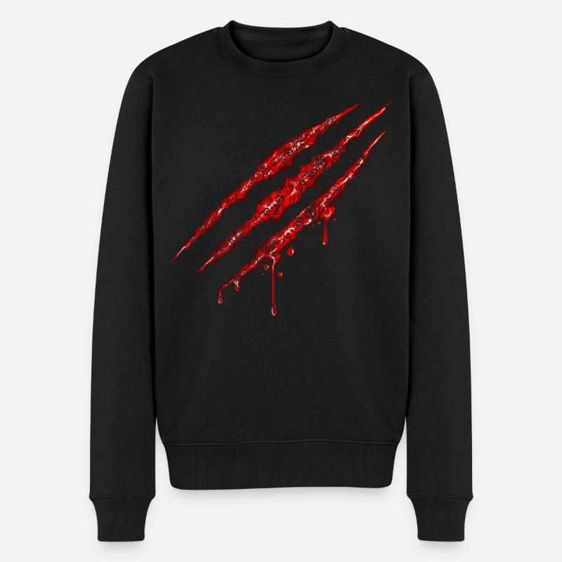 Marques de griffe tourbillonnante - Pull Premium bio Homme - noir