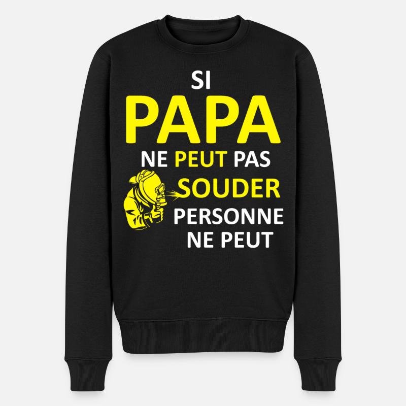 Papa peut souder - Pull Premium bio Homme - noir