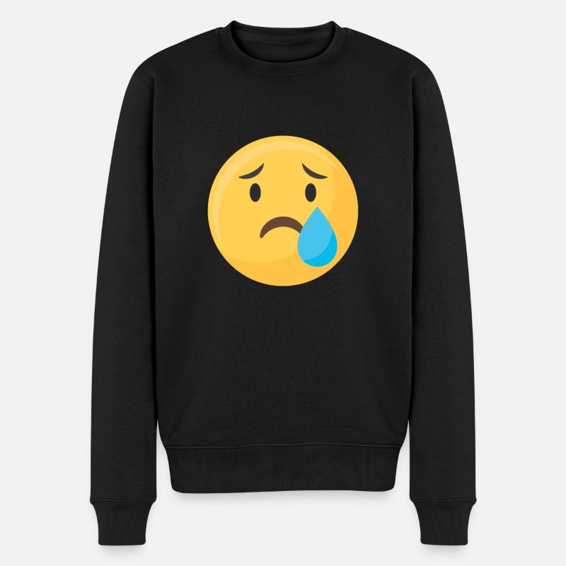 Emoticon Emoji Tear Face - Pull Premium bio Homme - noir