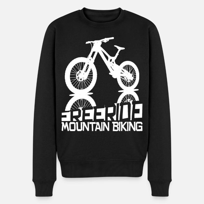 Freiheit und Adrenalin – MTB Freeride - Männer Premium Bio Pullover - Schwarz