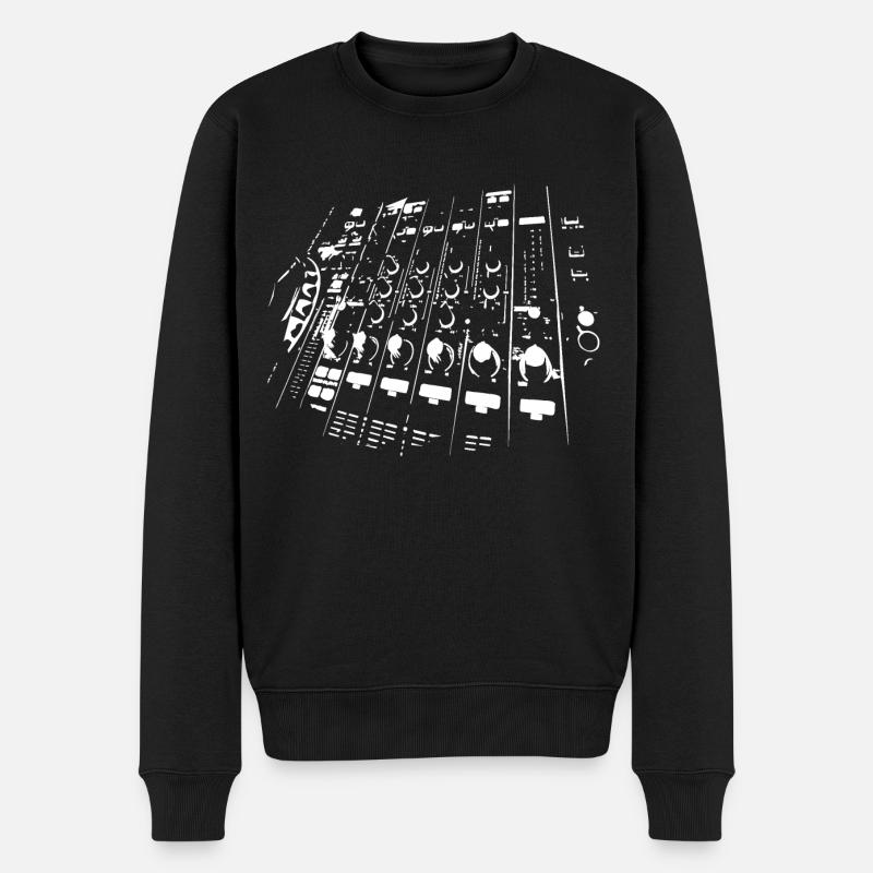 Diskjockey - Männer Premium Bio Pullover - Schwarz