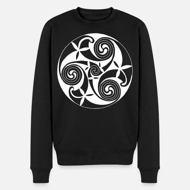 Natursymbol - Männer Premium Bio Pullover - Schwarz