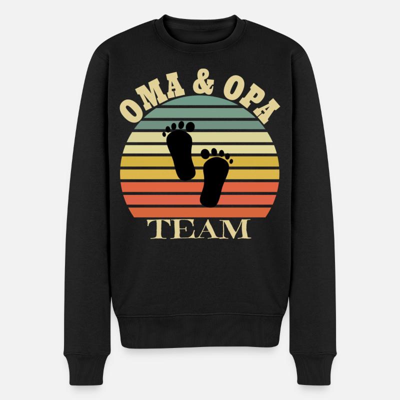 Oma & Opa - Männer Premium Bio Pullover - Schwarz