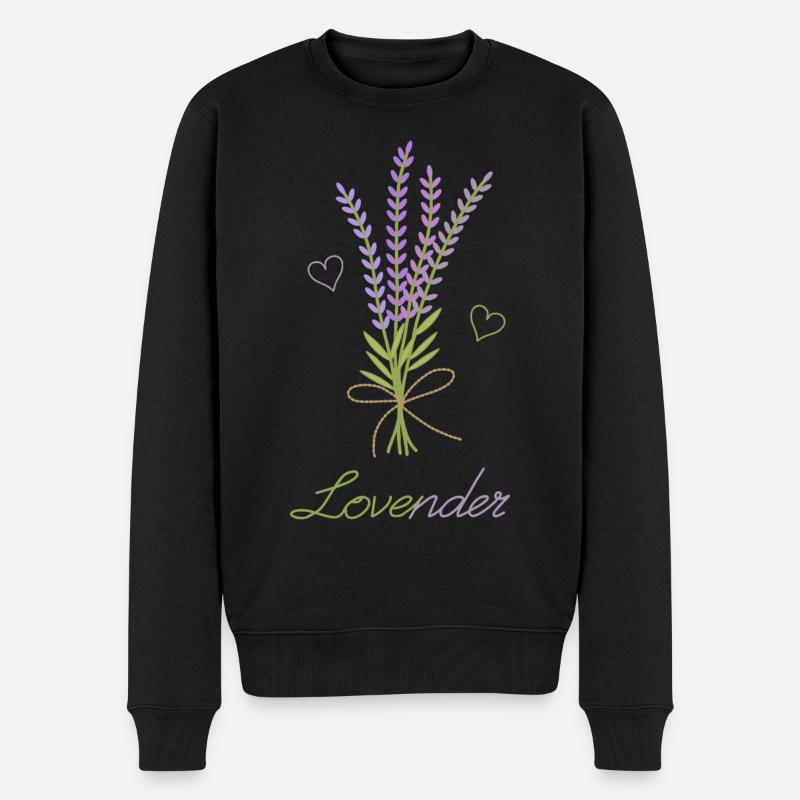 L’amour et la lavande – Lovender - Pull Premium bio Homme - noir
