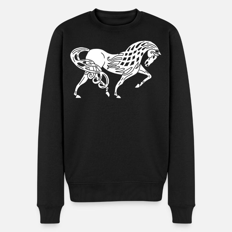 Cheval blanc celte - Pull Premium bio Homme - noir