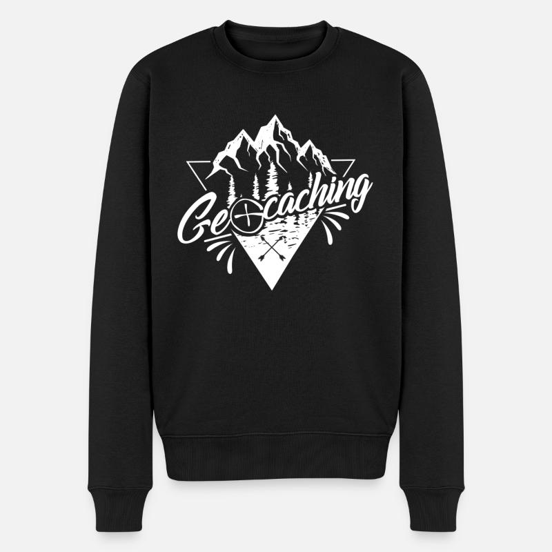 Géocaching - Pull Premium bio Homme - noir