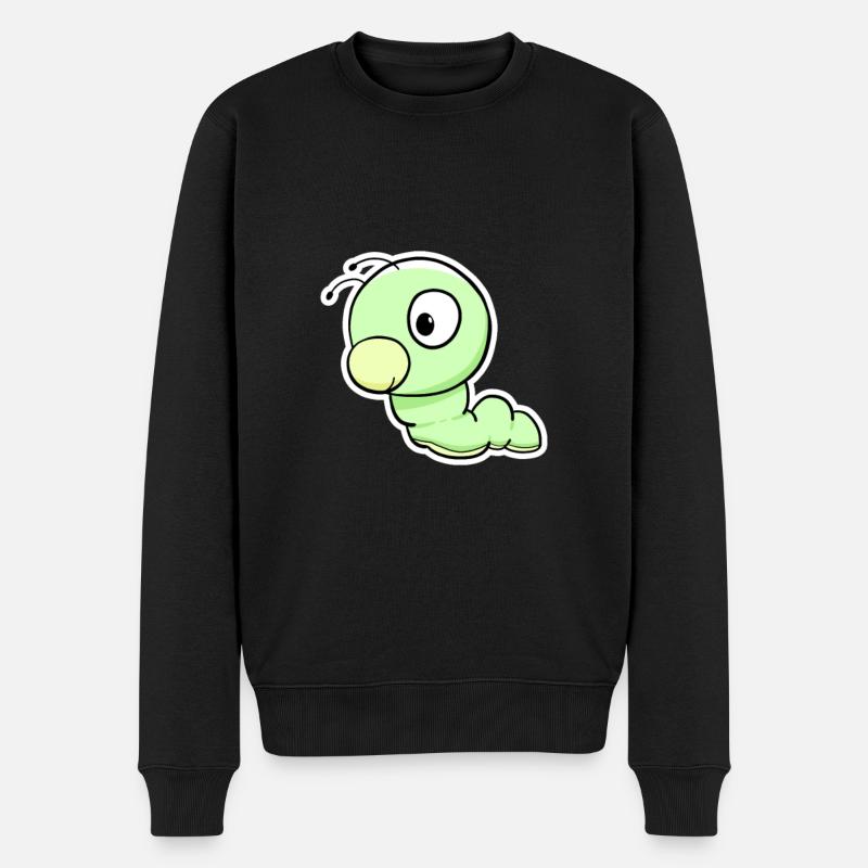 Dessin animé du Ver Vert - Pull Premium bio Homme - noir