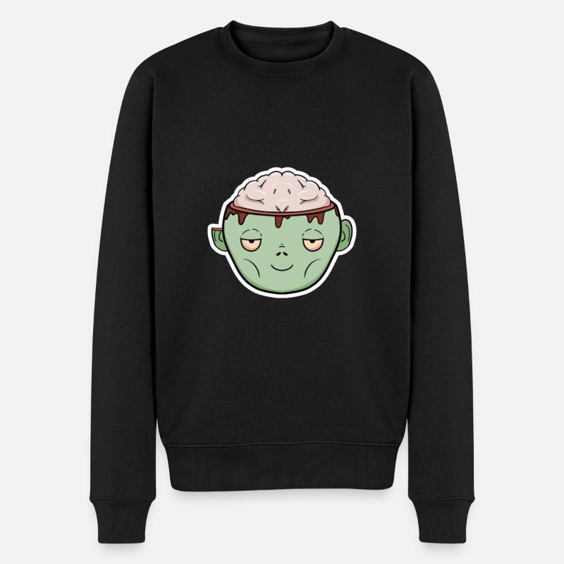 Zombie Brain in a Mug - Men's Premium Organic Jumper - black