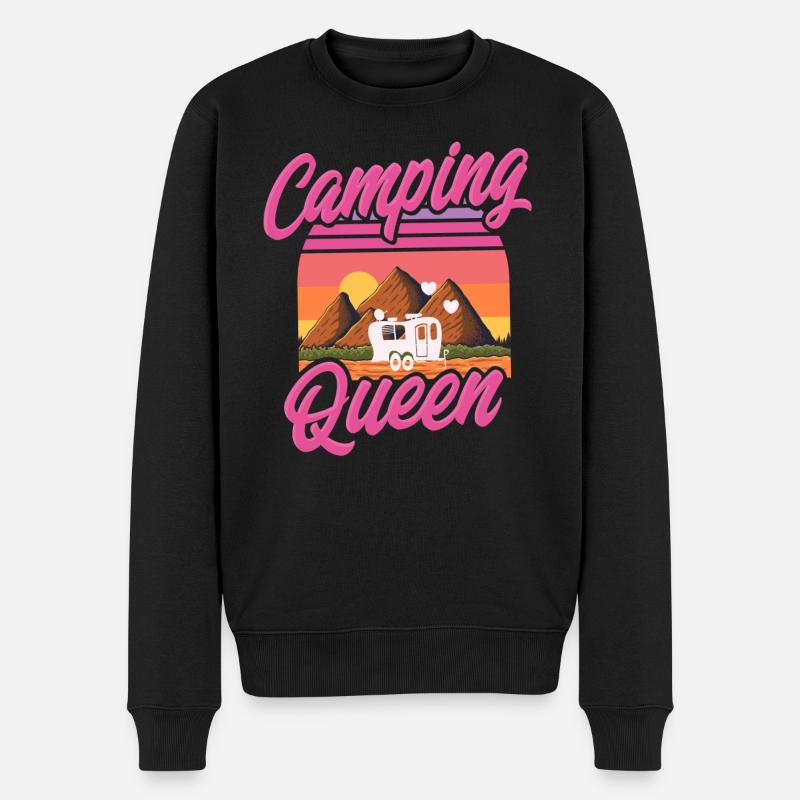 Camping Queen - Pull Premium bio Homme - noir