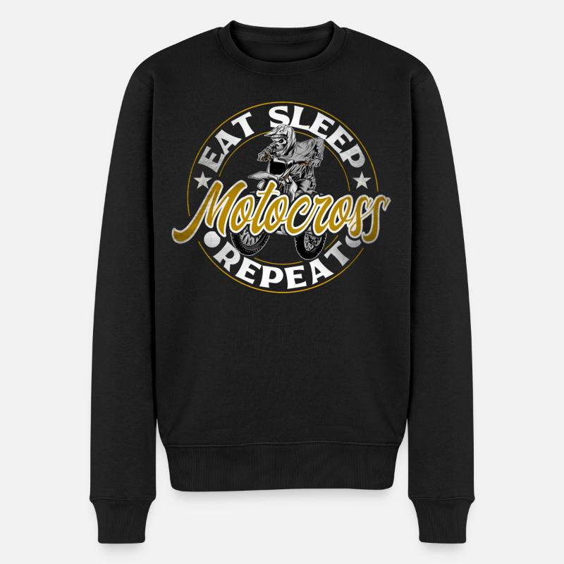 Motocross - Männer Premium Bio Pullover - Schwarz
