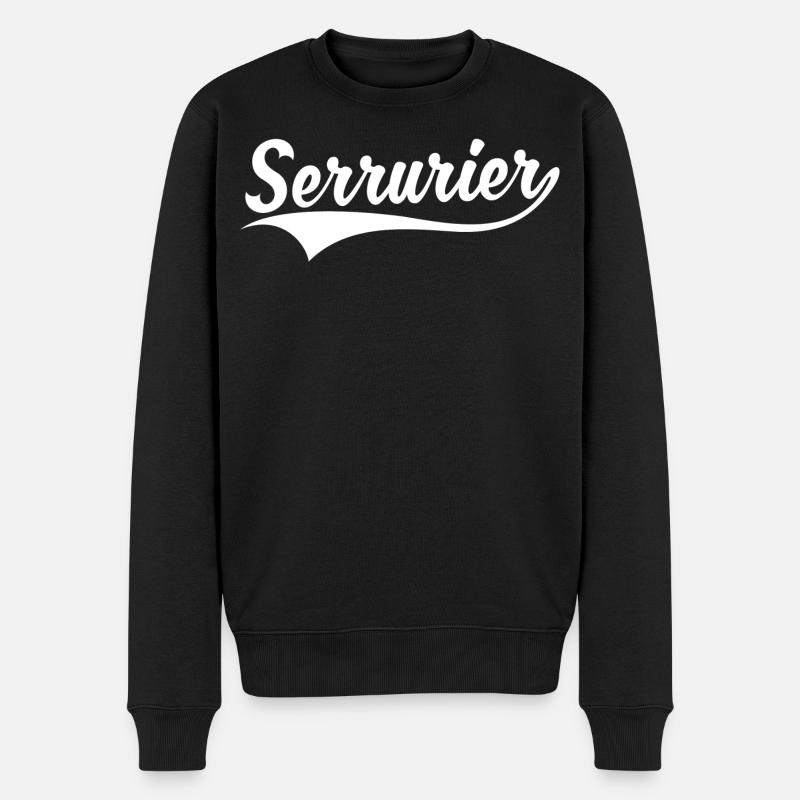 Serrurier - Pull Premium bio Homme - noir