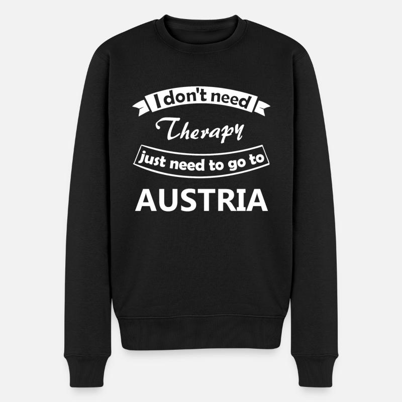 Österreich - Männer Premium Bio Pullover - Schwarz