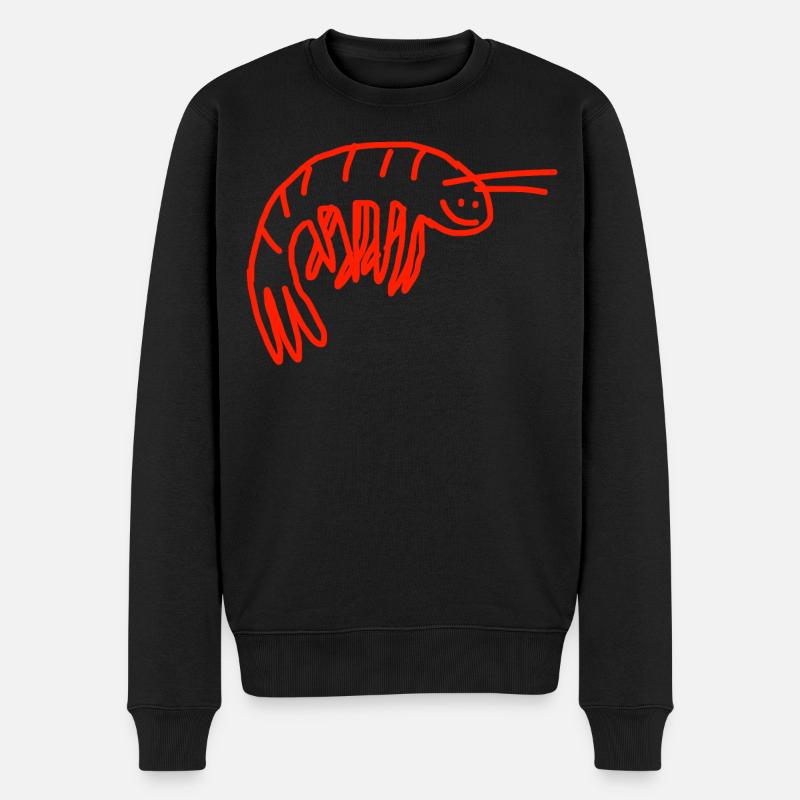 Shrimp - Männer Premium Bio Pullover - Schwarz